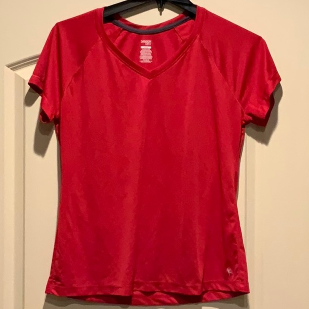 Danskin Women's Red V-Neck Top ~ XL